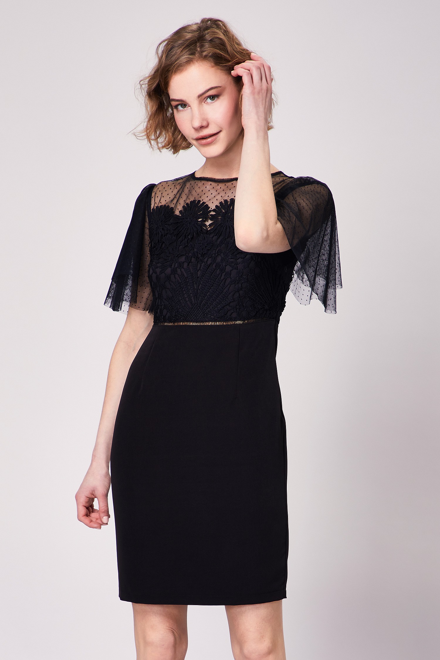 black formal dress midi