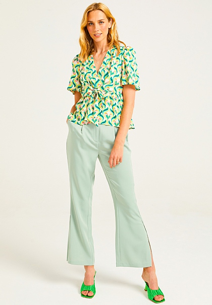 Tailored Trousers in Sage Green